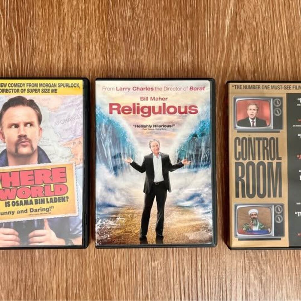 Documentary DVD Bundle: Religulous, Control Room, & Where in the World Is Osama
